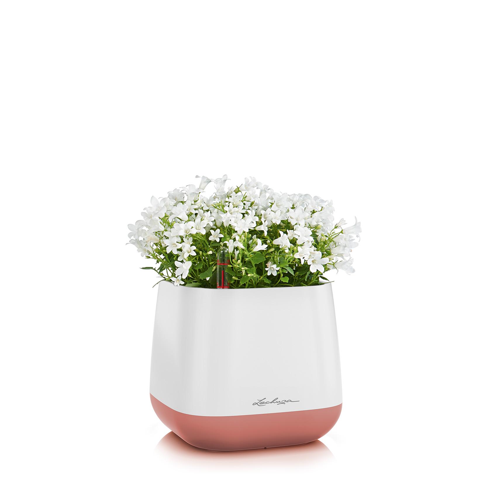 YULA planter white/pearl rose semi-gloss